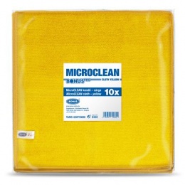 Törlőkendő, univerzális, 10 db, 32x32 cm, BONUS "MicroCLEAN", sárga